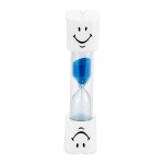 2 Minutes Smiling Face The Hourglass for Kids Toothbrush Timer Sand Clock, blue sand